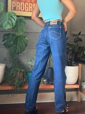Lee Women's Straight Leg Jeans in Blue Denim